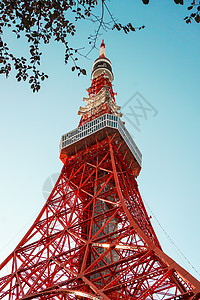 东京奥运会海报冬季东京塔背景