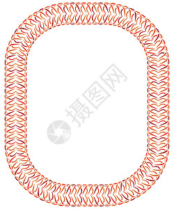 开放工作红橙色矢量框架数字风格装饰品艺术边界插图装饰背景图片