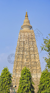 马哈内耶胡达马哈博迪寺庙综合建筑群菩提地标宗教全景历史性风景旅游游客纪念碑胜地背景