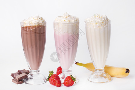 美味的奶昔奶制品粉末香草饮食营养牛奶泡沫食物甜点巧克力背景图片
