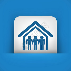 不动产图标示示意结构住房建筑朋友们房子房地产插图建造家庭朋友背景图片