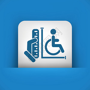 残疾人出入区建筑学店铺建筑师民众统治者测量仪表障碍自由医疗背景图片