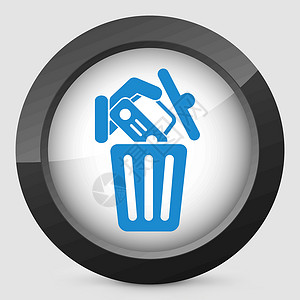 废旧车废料垃圾篮子经销商报废垃圾箱环境回收生态废纸高清图片