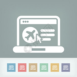 一分钟网络飞机预订运输导航公司机构旅行标签飞机场空气身份蓝色插画