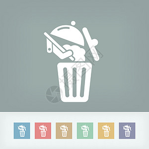 食品垃圾废食图标食物餐厅剩饭水果垃圾箱手势废纸篮子冰淇淋环境背景图片