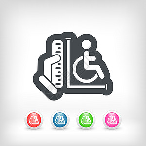 残疾人出入区测量轮椅仪表障碍医疗人士店铺建筑学项目统治者背景图片