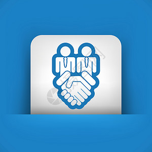 社会商定图标公司联盟朋友服务网络协议合同合作职业谈判设计图片