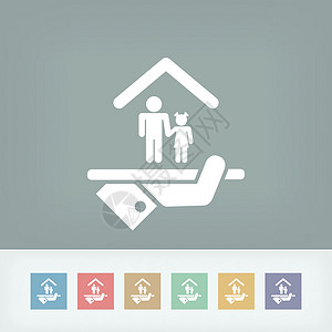 酒店图标 为儿童提供服务未成年人男生婴儿住房网站旅行公寓游客客栈套房背景图片