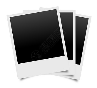 白色背景上的空白照片Name乡愁打印正方形摄影艺术阴影回忆黑色框架背景图片