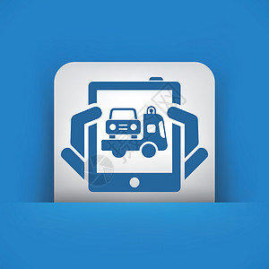 运输车图标汽车援助图标维修帮助电脑救援损害卡车服务道路网络破坏设计图片