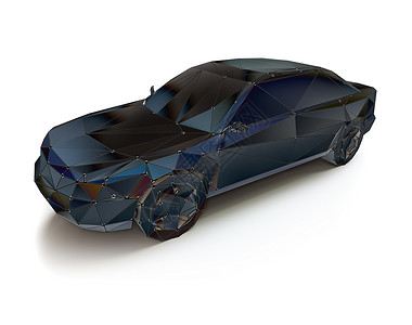 低邮型汽车创造力三角形原型技术艺术绘画多边形项目草稿引擎背景图片