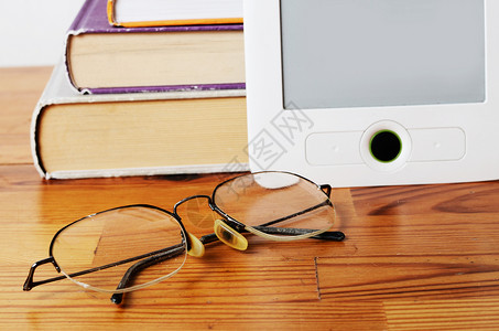 读数技术白色图书玻璃眼镜电子图书馆知识学习电子书背景图片