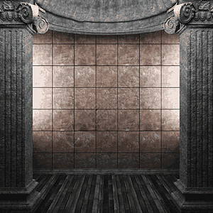 矢量石柱和瓷砖壁墙纸装饰品装饰房间建筑壁柱曲线瓷砖陶瓷柱子背景图片