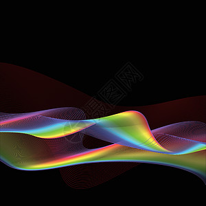 彩色速度曲线抽象线条曲线框架速度波形插图插画