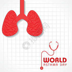 肺炎日创意世界阿斯玛日Asthma Day情况处方支气管炎雾化器喷雾器药品药店疾病医疗呼吸插画