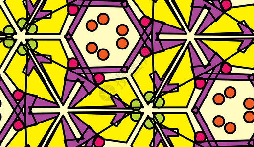 三角形紫色圆点红色 紫色和黄色重复背景背景
