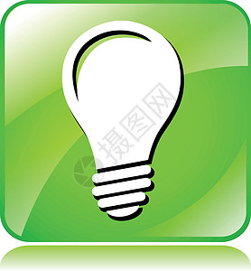 绿灯灯泡图标背景图片