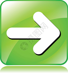 绿箭头图标正方形绿色网站网络按钮背景图片