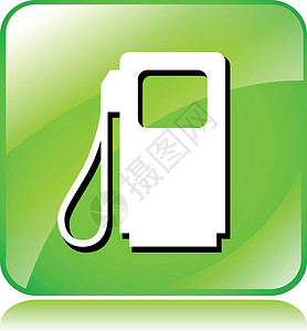 绿色绿色燃料泵图标背景图片