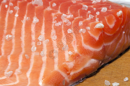 新鲜鲑鱼肉片特写维生素健康饮食鱼片食物背景图片