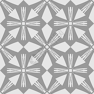 无缝几何模式 矢量插图三角形装饰装饰品风格灰色卡片背景图片