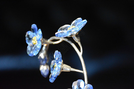 蓝晶花花工艺代表性精神蓝色花朵玻璃艺术工匠背景图片