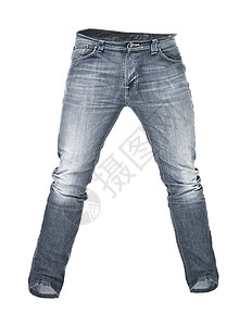 孤立的蓝色旧牛仔裤裤子衣服牛仔布对象摄影背景图片