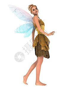 小异种女人故事魔法女士精神翅膀微笑仙子白色神话背景图片