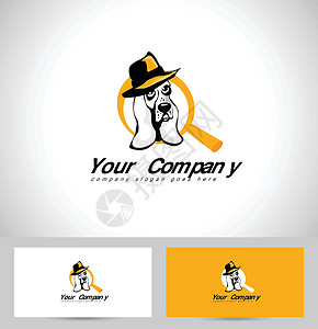 帽子logo探长 Dog Logo设计图片