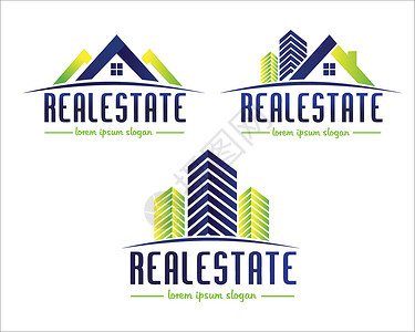 房地产模拟品牌卡片代理人创造力财产房子推广插图商业公司背景图片