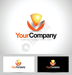 字母V徽标插图标识推广卡片创造力品牌公司商业背景图片