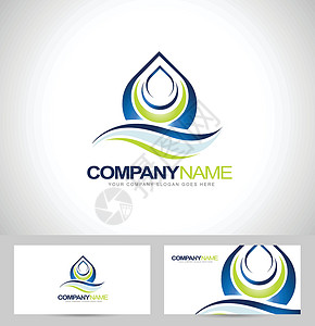 水滴徽标卡片推广插图标识创造力公司品牌商业背景图片
