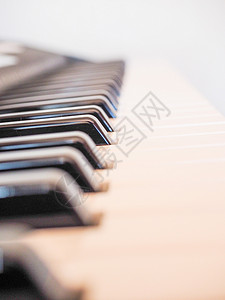 音乐键盘钥匙乐器钢琴迷笛电子器官大键黑色白色背景图片