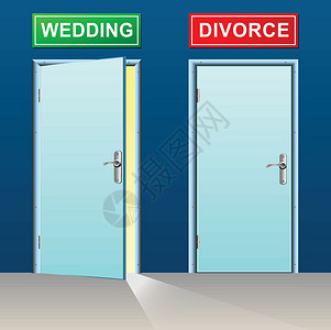 结婚和离婚门背景图片