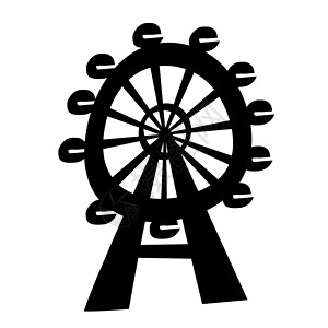Ferris 轮式娱乐享受车轮摩天轮草图涂鸦标识巨轮草稿背景图片
