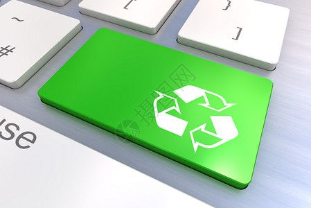 绿色帮助键盘循环循环 Echo 键盘按钮宏观白色电脑帮助回收技术绿色生态钥匙服务背景