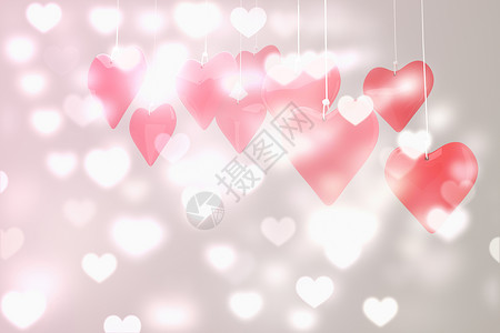 爱心的复合形象情人粉色绘图计算机浪漫背景图片