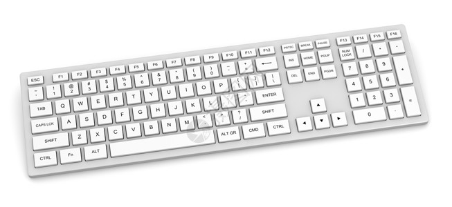 计算机键盘英语电脑电子桌面技术格式硬件白色插图背景图片
