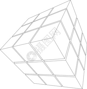 3d立方体矢量插图创造力艺术盒子推介会空白正方形图表长方形信息背景图片