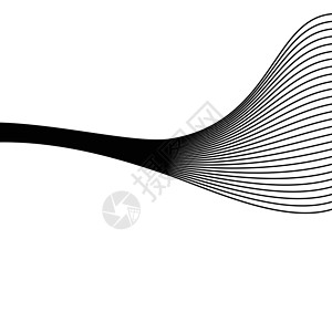 抽象线条框架艺术插图黑色曲线商业海浪公司卡片背景图片