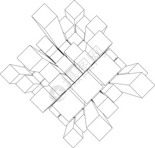 空白盒子3d立方体矢量插图创造力长方形空白信息推介会艺术盒子图表正方形插画
