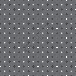 黑白圆形小圆形十字的单色模式背景图片