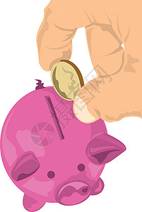 宿舍用电安全猪猪银行基金安全贷款投资小猪硬币插图商业银行业玩具设计图片