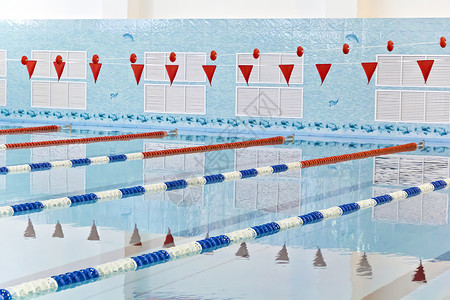 空游泳池旗帜运动水池游泳强光红色背景图片