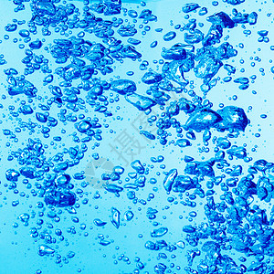 水下泡泡宏观蓝色摄影液体背景图片