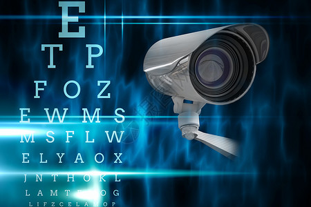 Ccctv 相机复合图像辉光安全监视拍摄绘图测试蓝色计算机背景图片
