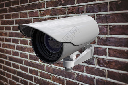 Ccctv 相机复合图像安全监视拍摄红砖背景图片