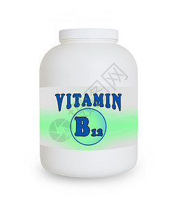 维生素B9维生素B12容器背景