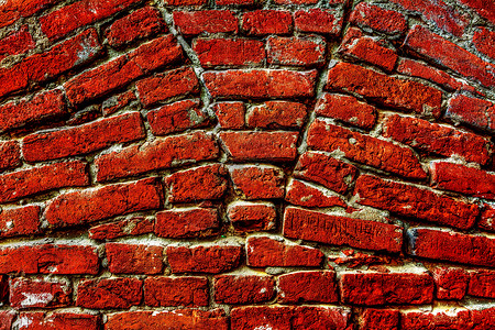 红砖墙煤球红色材料背景图片