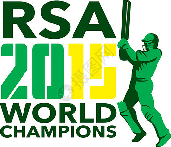 蛋白酶南非SA Cricket 2015世界冠军插画